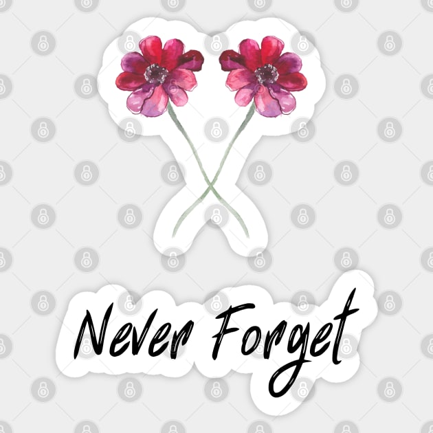 Never Forget Sticker by iconking